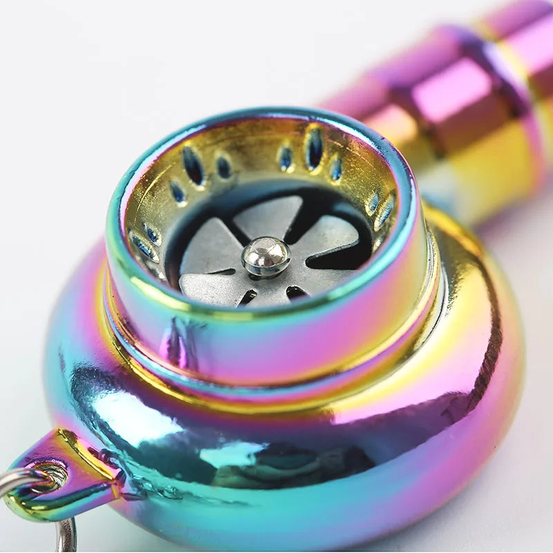 Whistle Sound Turbo Turbine Long Style Metal Keychain Key Chain Ring Keyring Keyfob Pendent Car Auto Part Charger Spinning